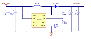 3V，3.3V，3.7V陞壓6V，輸齣1.5A的陞壓IC-PL7501