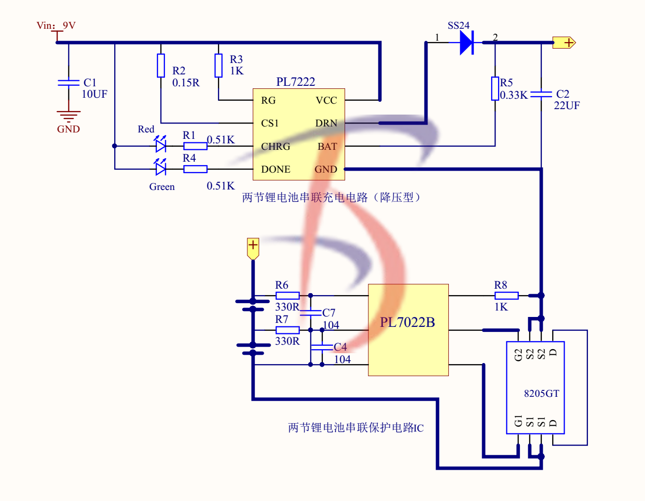 兩節(jié)鋰電池充電芯片，電池管理系統(tǒng)，外圍簡單