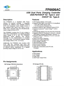 FP6606AC USB-PD 3.0協(xié)議控制器 支持USB Type-A、USB Type-C 快速充電協(xié)議IC芯片