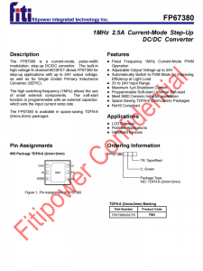 FP67380是一款功能強(qiáng)大的升壓DC/DC轉(zhuǎn)換器，適用于各種需要高效、小體積電源轉(zhuǎn)換的應(yīng)用場(chǎng)景