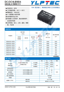 URB2415S-10WR3  10W寬壓輸入，隔離穩(wěn)壓?jiǎn)温?正負(fù)雙路輸齣